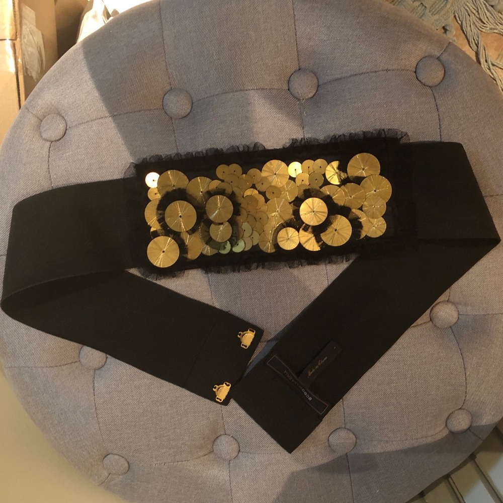 Vintage BCBG Maxazria Gold Wide Statement Belt